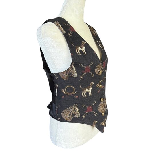 Millers Sportific Collection black sleeveless v-neck button down vest size M - Picture 2 of 10